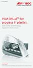 PLASTINUM for progress in plastics.