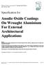 Anodic Oxide Coatings On Wrought Aluminium For External Architectural Applications