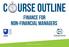 URSE outline. Finance for Non-Financial Managers IMM 476