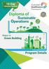 10-Day Intensive Diploma. Diploma of. Sustainable. Operations. Major in Green Building.   Program Details