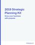 2019 Strategic Planning Kit. Grow your business with purpose
