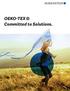 OEKO-TEX R Committed to Solutions.