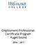 Employment Professional Certificate Program Puget Sound