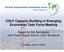 CSLF Capacity Building in Emerging Economies Task Force Meeting. Report by the Secretariat John Panek, Deputy Director, CSLF Secretariat
