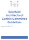 Deerfield Architectural Control Committee Guidelines. Approved DD-MMM-YYYY