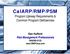 CalARP/RMP/PSM. Program Upkeep Requirements & Common Program Deficiencies. Ken Hufford. 949/ Risk Management Professionals