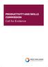 PRODUCTIVITY AND SKILLS COMMISSION. Call for Evidence