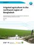 Irrigated agriculture in the northwest region of Bangladesh