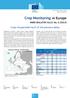 Crop Monitoring in Europe