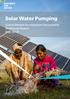 Solar Water Pumping. Global Market Development Roundtable Workshop Report May 2018