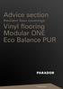 Advice section Resilient floor coverings. Vinyl flooring Modular ONE Eco Balance PUR