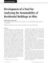 Development of a Tool for Analyzing the Sustainability of Residential Buildings in Ohio