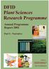 DFID Plant Sciences Research Programme