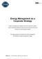 Energy Management as a Corporate Strategy