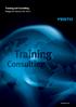 Training and Consulting Range of courses for 2012