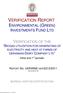 VERIFICATION REPORT ENVIRONMENTAL (GREEN) INVESTMENTS FUND LTD