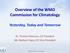 Overview of the WMO Commission for Climatology