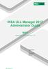 IKEA ULL Manager 2017 Administrator Guide
