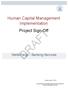 DRAFT. Human Capital Management Implementation Project Sign-Off. Wells Fargo - Banking Services. Tuesday, May 31, 2016