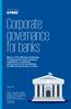 Corporate governance for banks