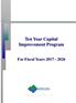 Ten Year Capital Improvement Program. For Fiscal Years