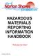 HAZARDOUS MATERIALS REPORTING INFORMATION HANDBOOK