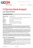 IT Service Desk Analyst