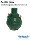 Septic tank Installation guide and owner s manual