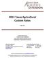 2013 Texas Agricultural Custom Rates