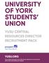 UNIVERSITY OF YORK STUDENTS UNION