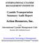 Cyanide Transportation Summary Audit Report