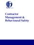 Contractor Management & Behavioural Safety