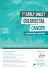 COLORECTAL CANCER 1 EARLY-ONSET INTERNATIONAL SYMPOSIUM. MADRID 6th JUNE