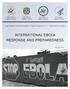 INTERNATIONAL EBOLA RESPONSE AND PREPAREDNESS