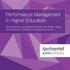Performance Management in Higher Education