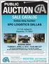 AUCTION SALE CATALOG. Online Only Auction XPO LOGISTICS DALLAS W. Airfield Dr. Grapevine, TX 76051