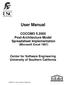 User Manual. COCOMO II.2000 Post-Architecture Model Spreadsheet Implementation (Microsoft Excel 1997)