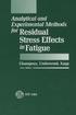 Analytical and Experimental Methods for Residual Stress Effects in Fatigue