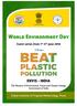 Event Series from 1st to 5th June 2018 on theme Beat Plastic Pollution