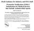Draft Guidance for Industry and FDA Staff Premarket Notification [510(k)] Submissions for Medical Devices that Include Antimicrobial Agents