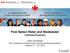First Nation Water and Wastewater A National Perspective