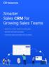 Smarter Sales CRM for Growing Sales Teams