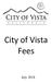 City of Vista Fees July 2018