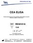 CEA ELISA. Enzyme immunoassay for the quantitative determination of carcinoembryonic antigen in human serum. 12x8