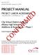 PROJECT MANUAL PROJECT LABOR AGREEMENT