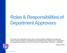 Roles & Responsibilities of Department Approvers