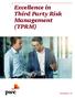Excellence in Third Party Risk Management (TPRM)
