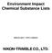 Environment Impact Chemical Substance Lists. Effective April 1, 2019 (1.9edition)