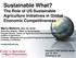 Sustainable What? The Role of US Sustainable Agriculture Initiatives in Global Economic Competitiveness
