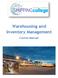 Warehousing and Inventory Management. Course Manual